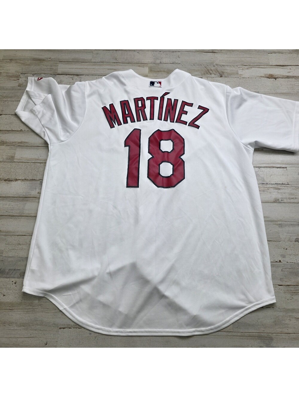 CARLOS MARTINEZ St. Louis Cardinals Stitched Button Up White Jersey Majestic XL